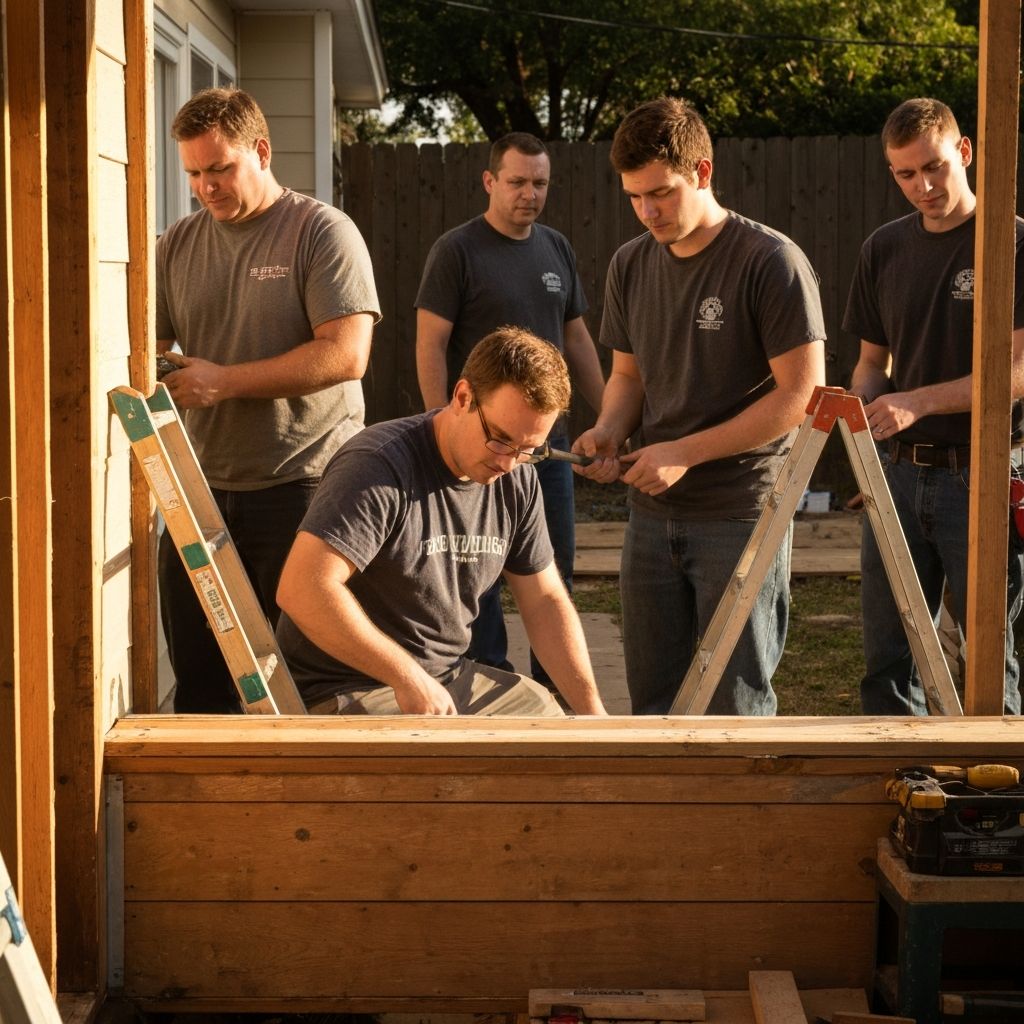 Men serving in community